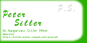 peter siller business card